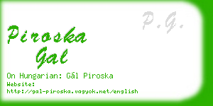 piroska gal business card