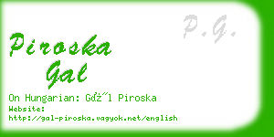 piroska gal business card